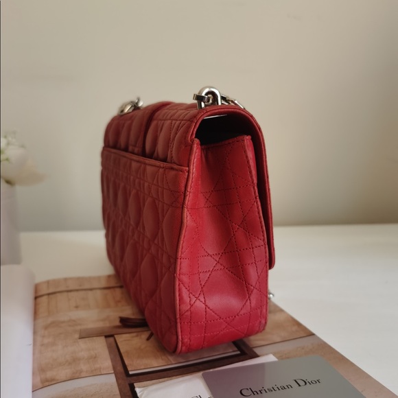 Dior Red Cannage Leather Medium Miss Dior Flap - Picture 4 of 11